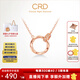 CRD克徠帝【現(xiàn)貨閃發(fā)】18K金莫比烏斯環(huán)項(xiàng)鏈鉆石女彩金送女友 【X00299R】K紅 約1.5分【經(jīng)典款】