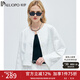 帕羅（PALUOPO）2025春季新款圓領(lǐng)女裝外套純色工裝休閑通勤蝙蝠袖外搭上衣 白色 L (165/88A)