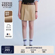Teenie Weenie小熊女裝簡(jiǎn)約夏季休閑褲裙褲百褶學(xué)院風(fēng)時(shí)髦褲子女 卡其色 S (160)