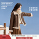 香影美拉德皮毛一體外套女短款2025冬季新款小個(gè)子仿生皮草pu上衣 咖啡 M