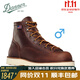 DANNER丹納都市戶(hù)外休閑Bull Run真皮工裝靴馬丁靴男士手工防滑耐磨中幫 15552-棕咖-男EE寬版-圓頭 43.5