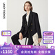 朗姿OL風(fēng)羊毛西裝女冬季新款職業(yè)正裝氣質(zhì)通勤西服外套女 夜幕黑色 L