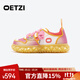 OETZI休閑鞋情侶新款丑萌帆布鞋百搭拼色厚底果凍大頭丑潮鞋 桃紅/白色/淺黃T24341538 38
