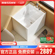 浪鯨（SSWW）深泡浴缸獨(dú)立式小戶型家用迷你可移動(dòng)亞克力mini日式坐式方形帶座 6550-0.8米五金缸三裙邊+座板