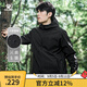 卡爾美（KELME）影鯊風(fēng)衣梭織衣外套男冬季防風(fēng)防水連帽加絨夾克運動(dòng)沖鋒 瑪瑙黑 2XL