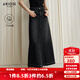 艾諾絲雅詩(shī)【商場(chǎng)同款】2025秋季新品通勤百搭中長(cháng)款牛仔A字半身裙40713518 黑灰色 M