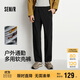 森馬（Semir）休閑褲男三防軟殼褲加絨直筒褲2025冬季長(zhǎng)褲通勤基礎(chǔ)109725127101