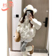 若盼冬季超好看棉服女2025新款學(xué)生小個(gè)子波點(diǎn)棉襖面包短款棉衣外套女 白色 M 100-115斤