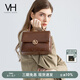 VANESSA HOGAN VH女包五金系列吐司軟包通勤牛皮手提包質(zhì)感單肩斜挎包生日禮物 摩卡棕-小號(hào)