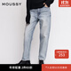 moussy 秋季新款直筒水洗牛仔褲C28FAS11-0000 110藍色 XS