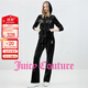 橘滋（Juicy Couture）25秋新款燙鉆印花中腰微喇休閑長(cháng)褲女時(shí)尚百搭哥特序章 黑色 M