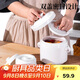 貝瑟斯陶瓷碗燉盅 象耳把手燉湯盅餐具罐帶蓋隔水燉罐1500ml