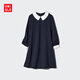優(yōu)衣庫童裝女童針織裙連衣裙禮服禮裙校服演出服可機(jī)洗新款475693 69 藏青色 160
