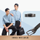 EMPORIO ARMANI/阿瑪尼官方旗艦【禮物】新款男士牛皮剖層革針扣腰帶皮帶秋季 80740-黑色荔枝紋/灰色光面