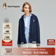 Hush Puppies【懶人系列】暇步士女裝冬新款美式休閑學(xué)院減齡加絨連帽外套 196深藍 L