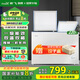 新飛（frestec）220/288升家用商用臥式冰柜 冷凍轉換兩用冷柜臥式冰箱大冷凍頂開(kāi)門(mén)雙溫雙箱大冷凍力新飛冷柜 BCD-220DHF 220L 雙溫雙箱