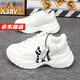 AJRY時(shí)尚老花老爹鞋百搭厚底增高運動(dòng)鞋韓版潮流小白鞋休閑運動(dòng)鞋 白黑印花 41