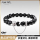 AWNL捕夢網(wǎng)月神黑曜石手鏈男手串小眾輕奢送女友生日禮物 【五行補(bǔ)水】黑曜石 M碼 推薦手圍15-16cm