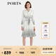 PORTS寶姿秋季新款女裝時(shí)尚圓點(diǎn)印花連衣裙ALD9D015QPT100 白黑混色 XS 2