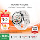 華為（HUAWEI）手表WATCH 5【咨詢(xún)享優(yōu)惠】智能運動(dòng)健康eSIM獨立通話(huà)血氧呼吸體溫監測風(fēng)險評估男女士朋友4Pro 42mm金星白丨白色素皮復合表帶【皮表帶+貼膜】