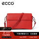 愛(ài)步（ECCO） 單肩包女 輕奢休閑簡(jiǎn)約通勤斜挎包  大號方包9107776 HL 紅色910777691130 均碼