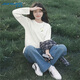 真維斯（Jeanswest）學(xué)院風(fēng)全棉長(cháng)袖t恤女秋季2025新款爆款休閑百搭時(shí)尚洋氣減齡上衣