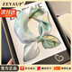 ZEYAUP真絲絲巾女桑蠶絲2025小方巾送媽媽長輩女友生日禮物母親節(jié)禮盒裝 荷花綠色【品牌高檔實(shí)用輕奢款】 53*53cm