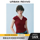 UR2025夏季新款女裝時(shí)尚設(shè)計(jì)感假兩件披肩針織衫UYL950086 朱砂紅 S