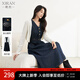 熙然2025春裝新款白色針織開(kāi)衫V領(lǐng)背心牛仔連衣裙女套裝兩件套 牛仔藍 S
