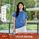 茵曼（INMAN）【亞麻】法式簡(jiǎn)約襯衫2025夏季女裝新款通勤百搭寬松顯瘦短袖上衣 艷藍(lán) XL