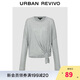 UR2025秋季新款女裝慵懶休閑風(fēng)綁帶超寬松長(cháng)袖T恤UWB450049