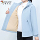 啄木鳥(niǎo)外套女秋冬新款休閑運動(dòng)外穿加絨加厚防風(fēng)保暖夾克上衣 淺藍 L