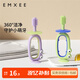嫚熙（EMXEE）兒童360°訓練牙刷寶寶清潔乳牙刷嬰兒硅膠牙刷12月+寶寶適用 萊蒙綠1支 均碼