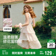 森馬（Semir）連衣裙女肌理雪紡蛋糕裙度假風2025夏浪漫碎花吊帶裙109325114037