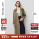 朗姿Basic衣櫥經(jīng)典雙排扣風(fēng)衣外套法式高智中長款大衣氣質(zhì) 棕色3 M
