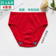AB4條商場(chǎng)同款女抗菌短褲棉質(zhì)中老年夏薄寬松大碼高腰奶奶三角內褲 大紅色 4條 XL