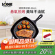 LODGE 【美國進(jìn)口】廚房好物不易粘鍋鑄鐵鍋無(wú)涂層牛排鍋不挑爐灶26cm L8SGP3方形牛排煎鍋 26cm