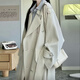 GARNUO白色風(fēng)衣外套女中長(cháng)款2026早春秋新款韓系小個(gè)子高級感英倫風(fēng)大衣 白色【白扣子】 S 【80-110斤】