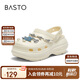 百思圖25夏戶外休閑洞洞鞋增高厚底女涼鞋B3092BH5 白色 38