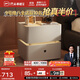 芝華仕（CHEERS）復古風(fēng)智能帶鎖臥室儲物巖板輕奢高級感新款無(wú)線(xiàn)充電床頭柜G067白