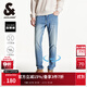 杰克·瓊斯（JACK&JONES）25年男裝牛仔褲男涼感潮流水洗彈力901修身小腳牛仔褲子春夏薄款 中牛仔藍E39 常規 31 175 W31/L30