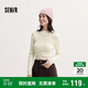 森馬（Semir）毛衣女冬季舒適緊身半高領(lǐng)正肩純色羊毛衫顯瘦打底衫101724107003