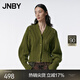 江南布衣（JNBY）【綿羊毛100%】提花針織衫短款鏤空毛衣肌理感開(kāi)衫 351/青芥 M