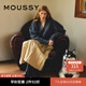 moussy新款系扣綁帶休閑百褶半身裙女010FA211-5440 070米色 S