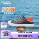 Skechers斯凱奇兒童鞋一腳蹬包頭涼鞋夏季男女洞洞鞋中大童沙灘鞋308310L 男童/寶藍色/橘色/RYOR 35