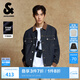 杰克·瓊斯（JACK&JONES）25年秋季外套男士裝寬松潮流休閑品質(zhì)夾克撞色翻領(lǐng)原色牛仔外套男 A13 深牛仔藍(lán) L 180