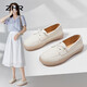 ZHR小白鞋女春秋真牛皮百搭果凍底單鞋女輕便舒適女鞋 BT70 米色 36 