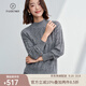 帕什【新款】羊絨衫女半高領(lǐng)100%山羊絨花紗簡(jiǎn)約時(shí)尚針織毛衣PS-120 花紗灰 L （110-130斤）