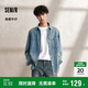 森馬（Semir）森柔牛仔|長(zhǎng)袖襯衫男復(fù)古水洗牛仔外套秋季寬松上衣103524105101