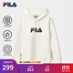 FILA 斐樂(lè )情侶款男女連帽衛衣2025冬季新款休閑寬松加絨保暖長(cháng)袖上衣 【加絨款】蒸汽白-IV S 165/88A/S